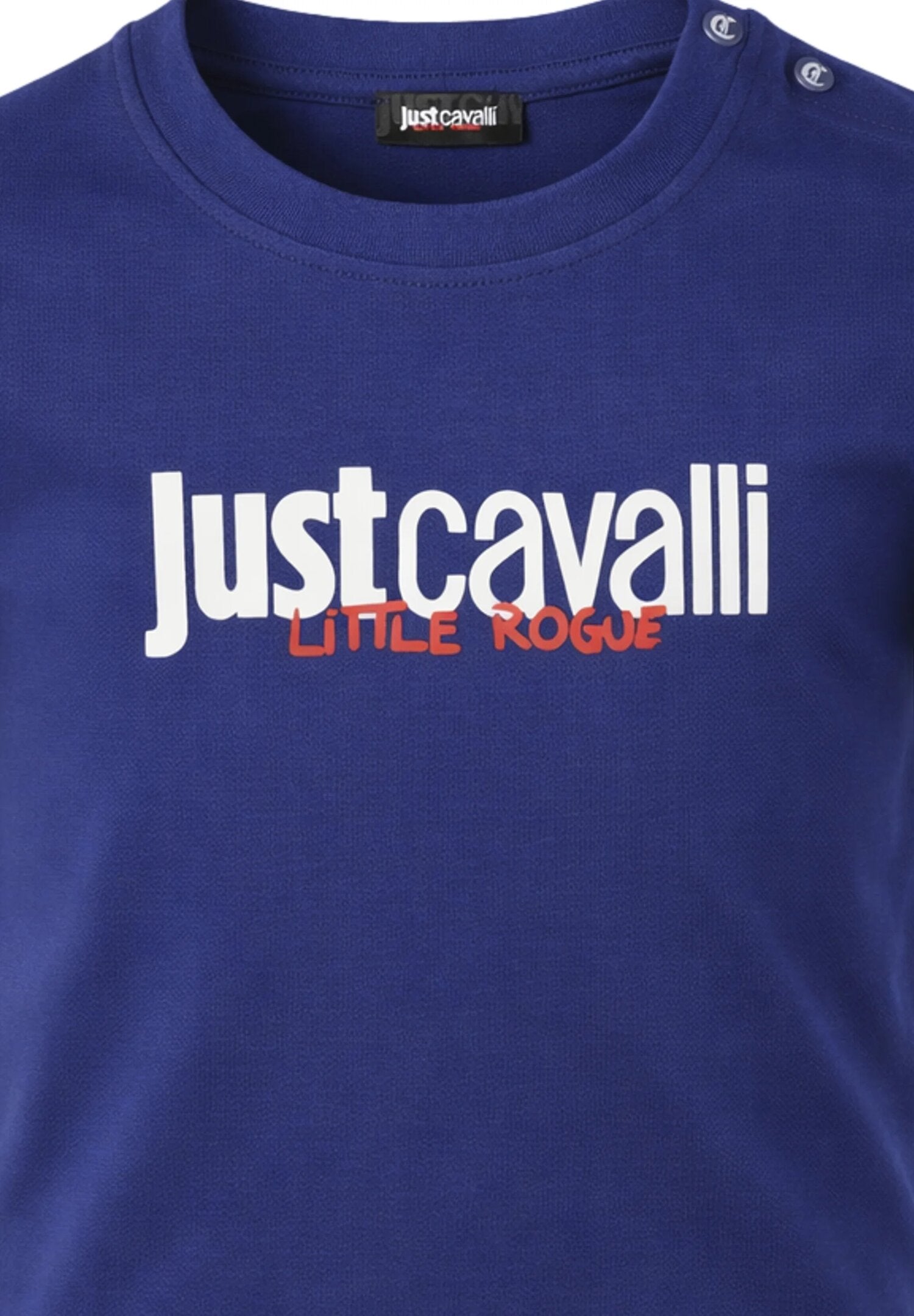 Just Cavalli t-Shirt Blu Stampa Davanti Logo Neonato JIP26047TS_