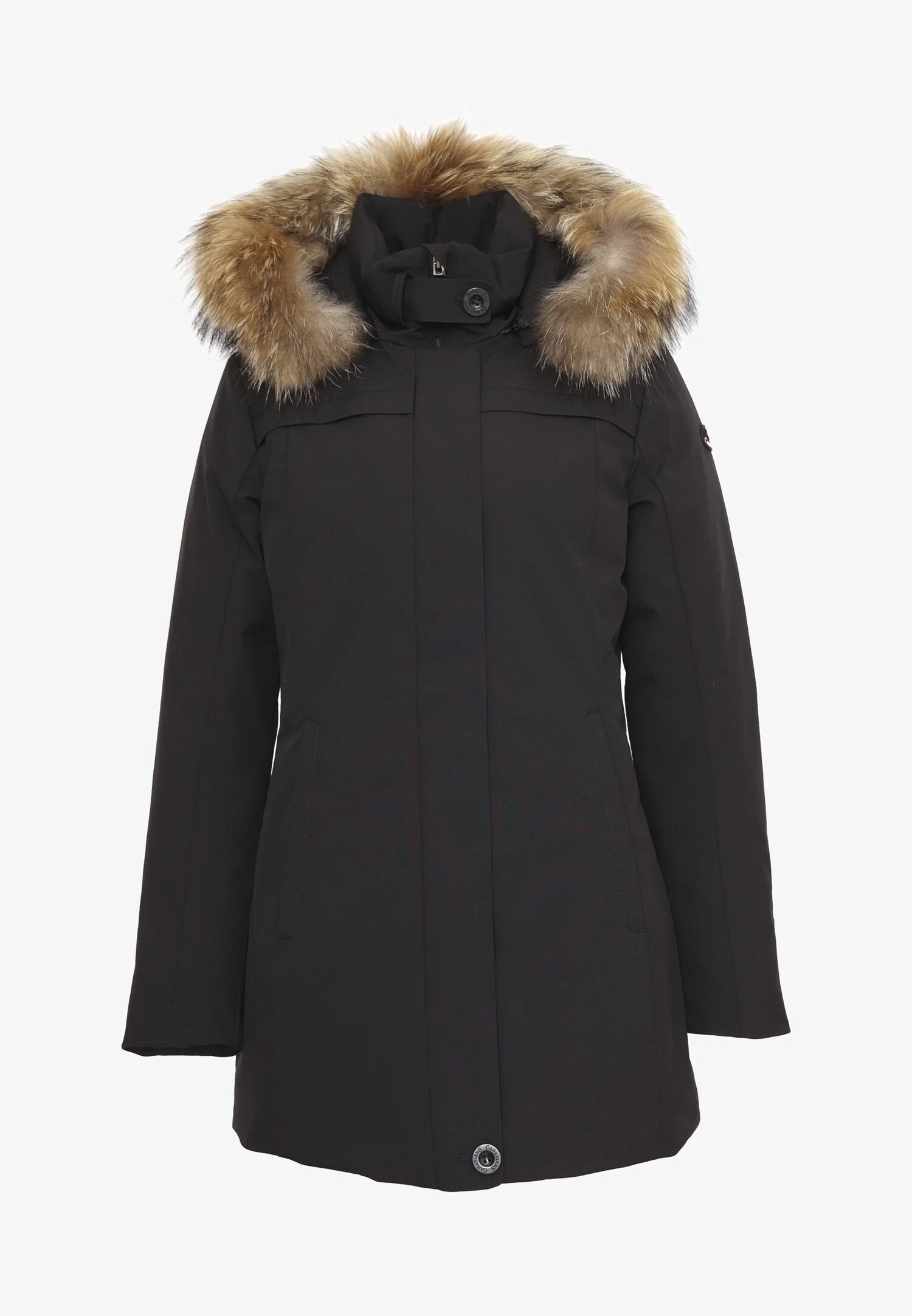 Canadiens Giubbotto Nero Donna In Tessuto Piuma D’oca Invernale AI25