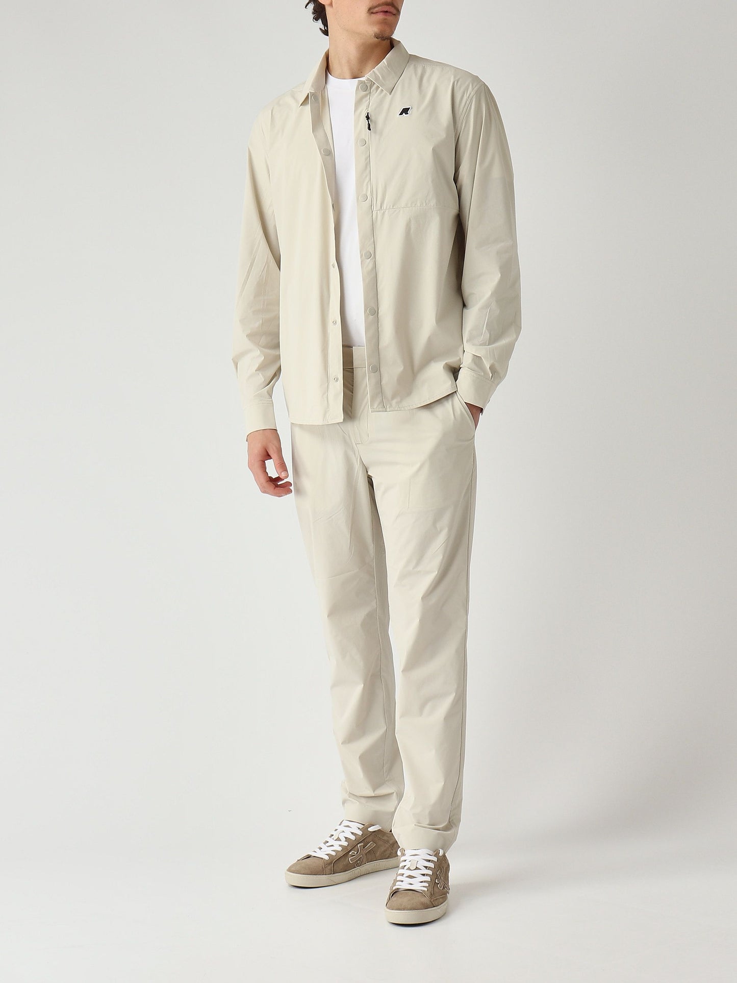 K-Way Camicia uomo Recher in tessuto tecnico stretch