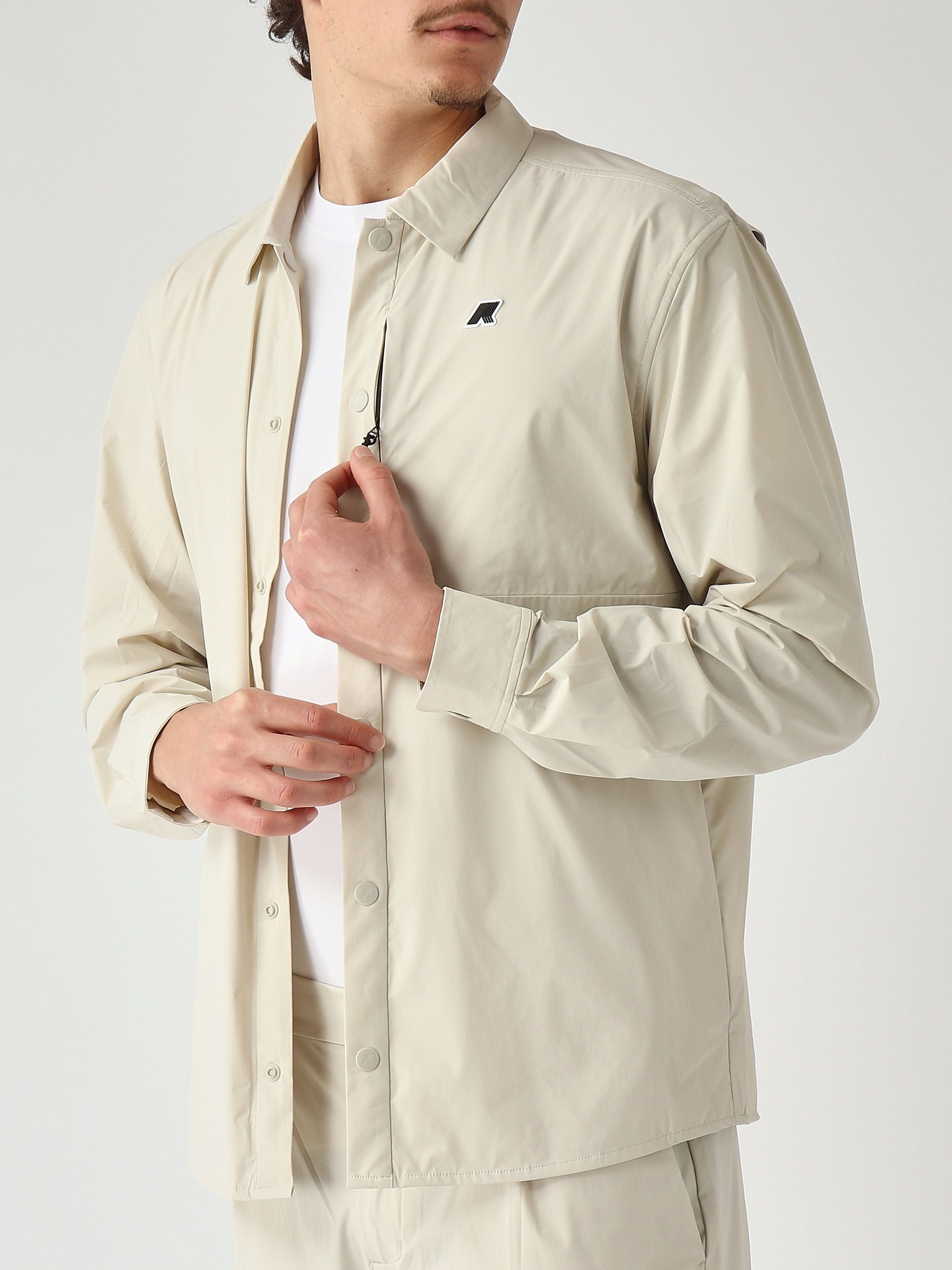 K-Way Camicia uomo Recher in tessuto tecnico stretch