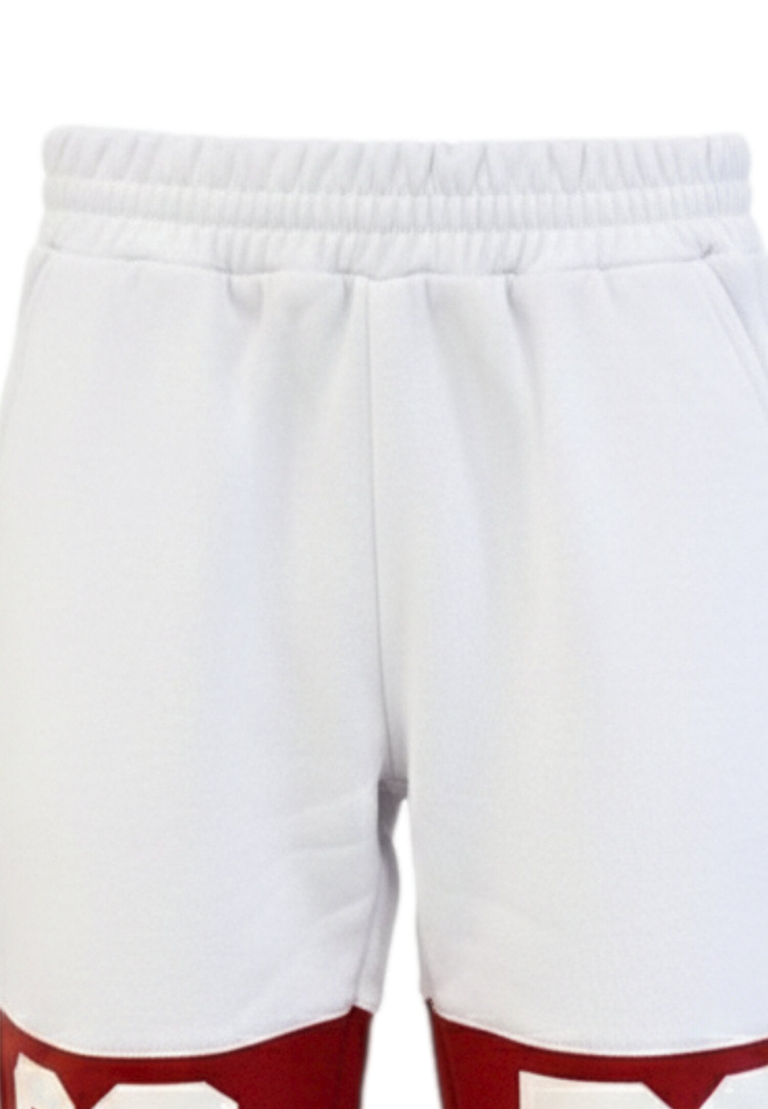 Gcds Pantalone Tuta Bianco Bambino Vita Regolabile Sportivo In Cotone 743377_