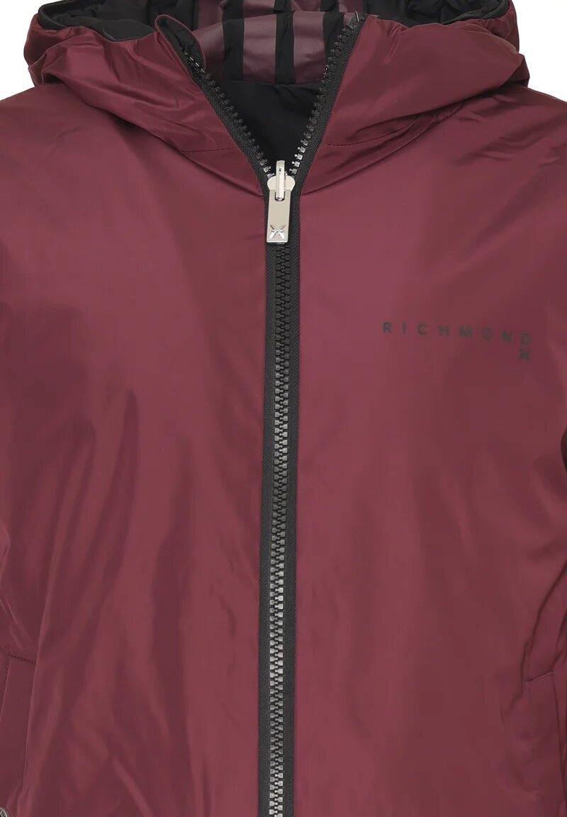 John Richmond Giubbotto Bordeaux Uomo In Nylon Reversibile Quotidiano AI25