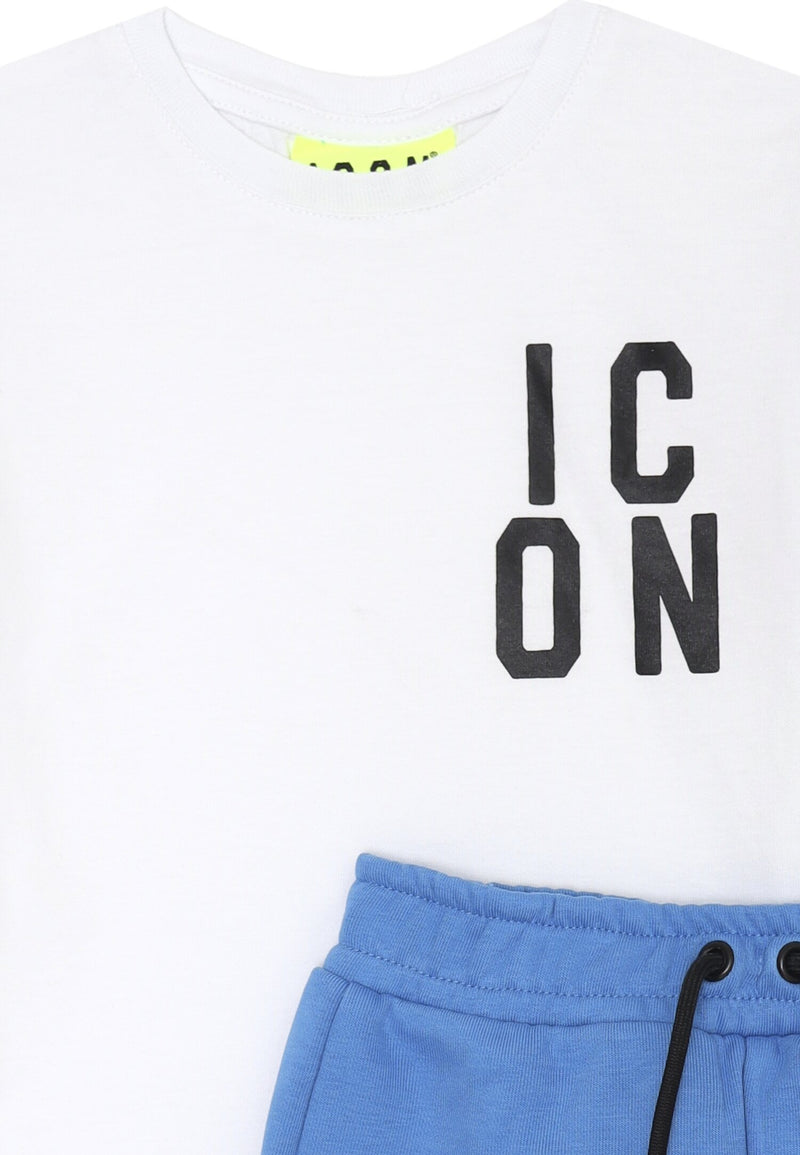 ICON complete baby blue 12 months 4 years summer cotton black writing - SKY BLUE | CammarataMode