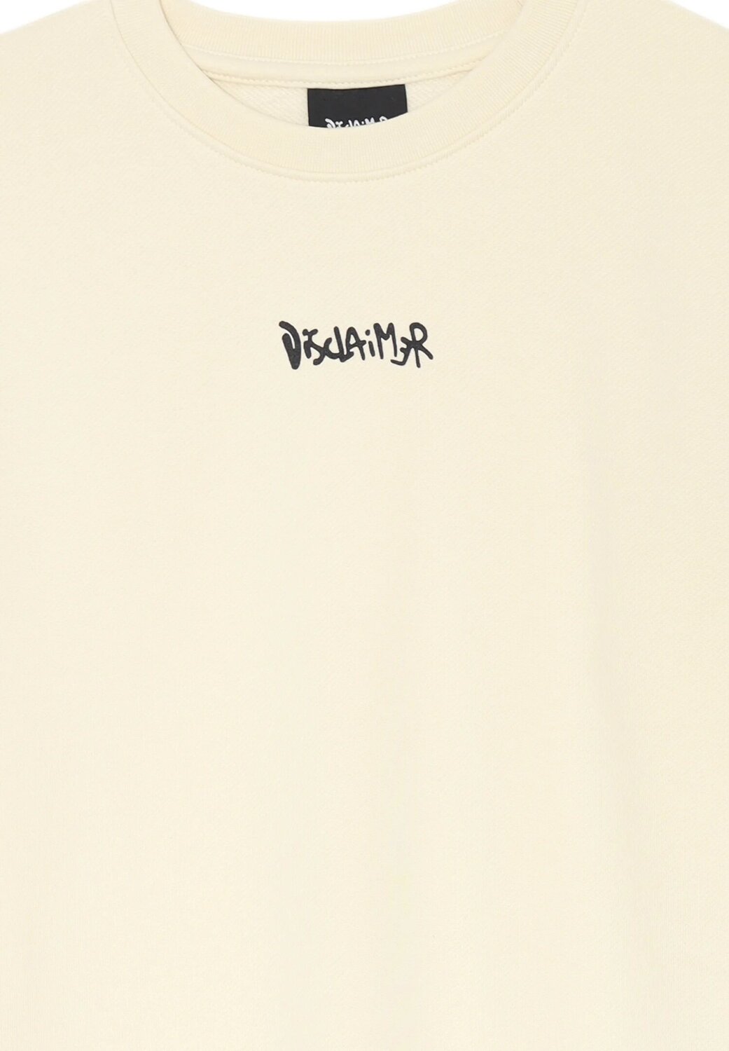 Disclaimer felpa bambino off white cotone inverno logo