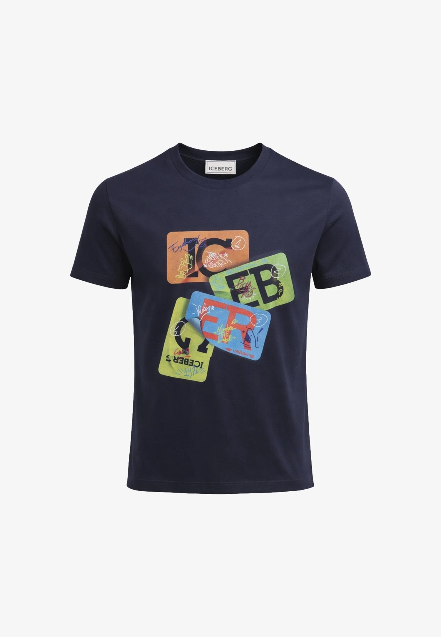 Icebergs Tshirt Blu Con Stampa Colorata Bambino TSICE6108J_