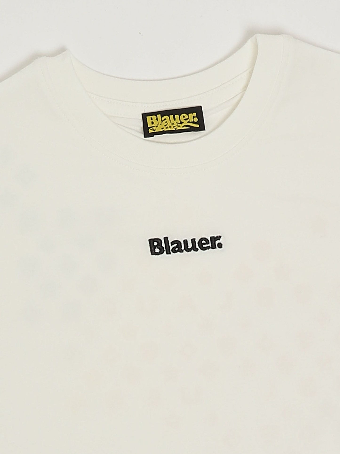 Blauer T-shirt bambino in cotone stretch