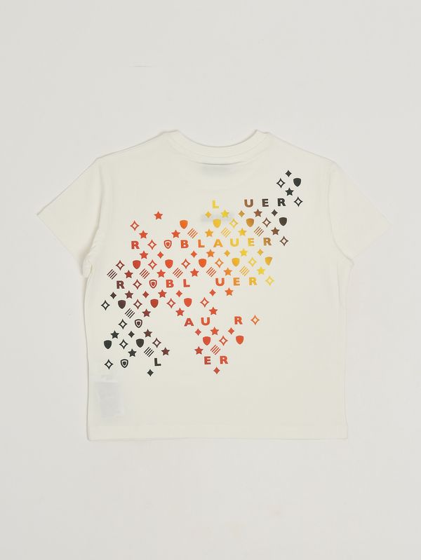 Blauer T-shirt bambino in cotone stretch