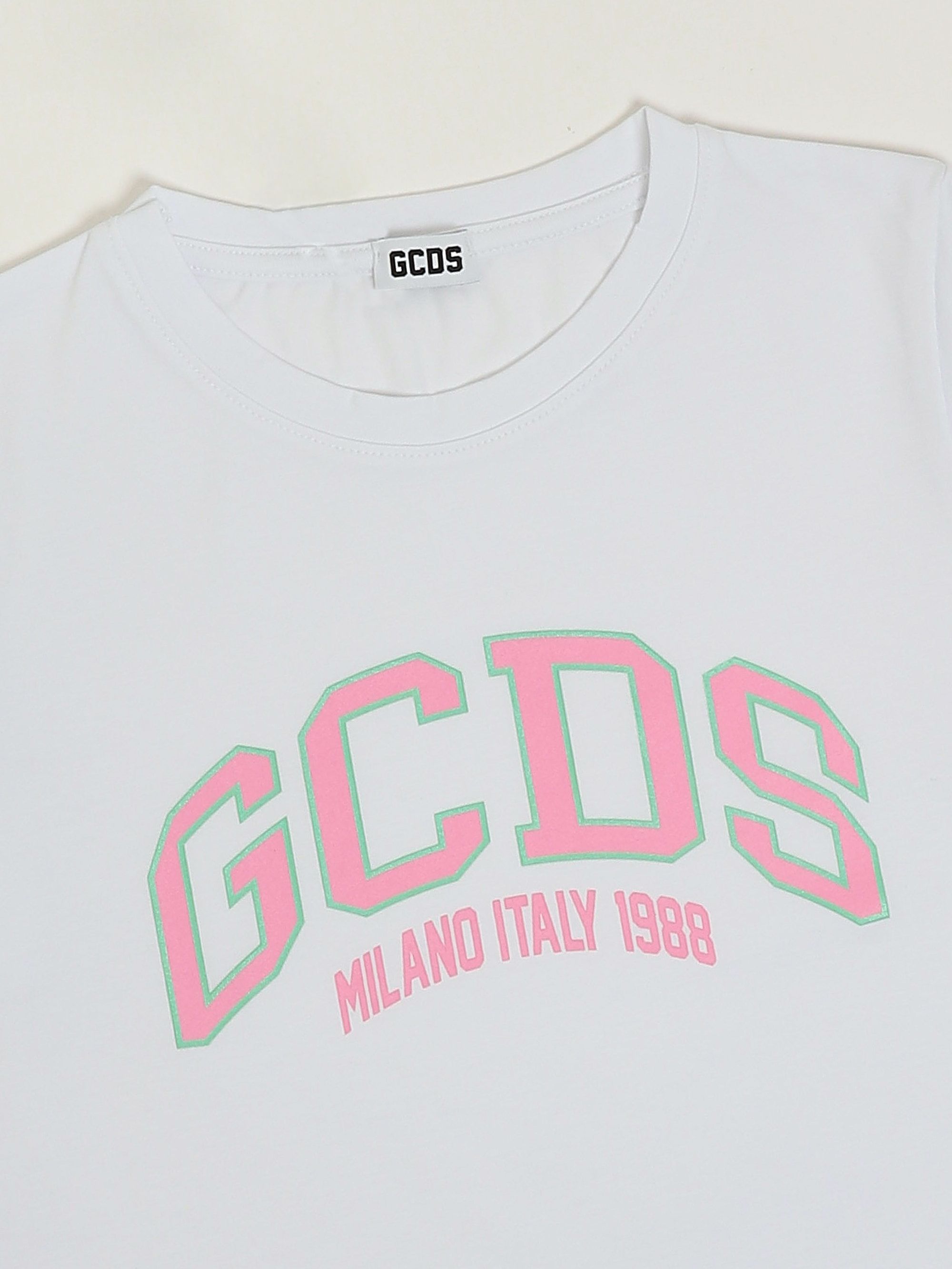 GCDS T-shirt bambina in cotone stretch