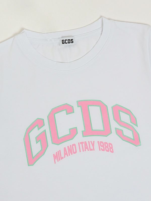 GCDS T-shirt bambina in cotone stretch