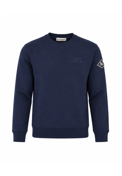 Roy Roger's felpa blu a girocollo con logo gommato piccola Bambini e ragazzi rz486/00.bluscur_