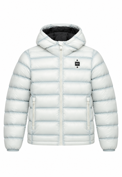 Blauer Giubbotto Bianco Ghiaccio con Cappuccio Bambina