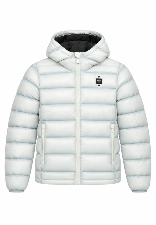 Blauer giubbotto bianco ghiaccio bambina fronte