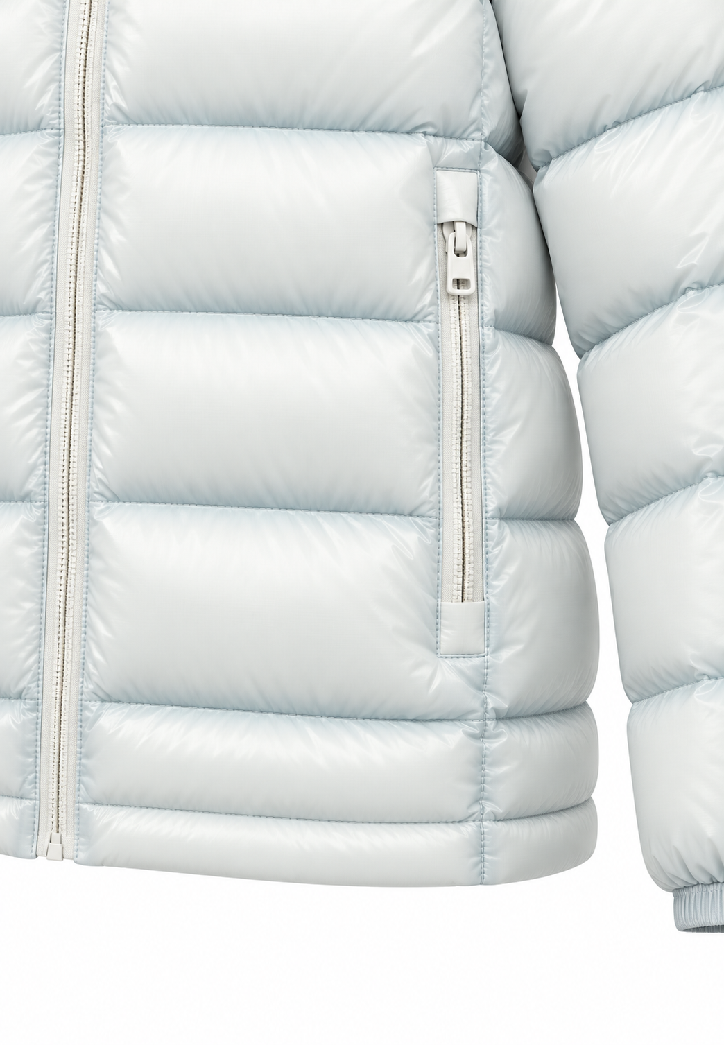 Blauer Giubbotto Bianco Ghiaccio con Cappuccio Bambina