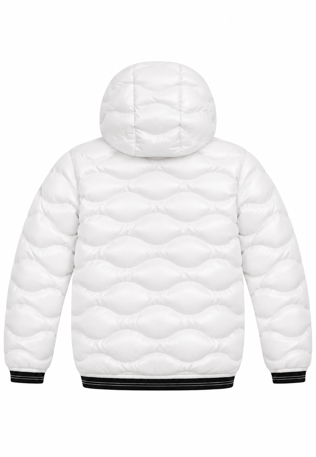 Blauer Piumino Bianco Trapuntato con Cappuccio Bambino retro