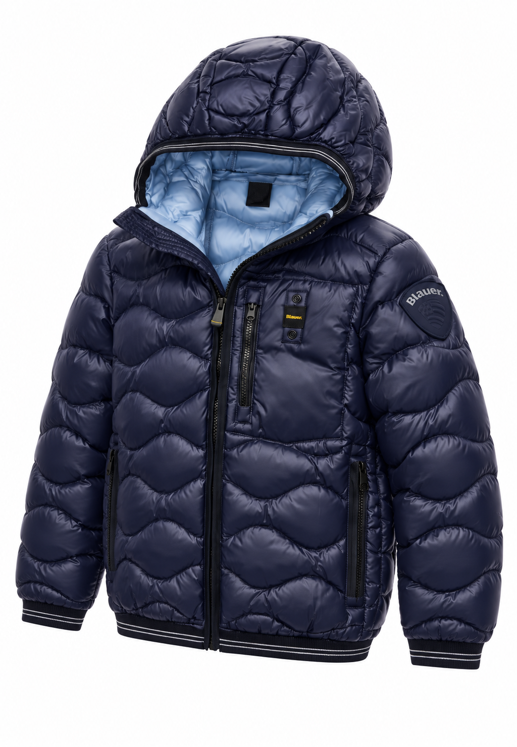 Blauer Piumino Blu Navy Trapuntato con Cappuccio Bambino