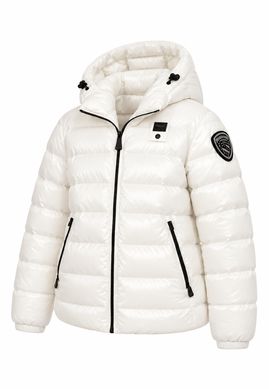 Blauer Caroll Junior Piumino Bianco con Cappuccio Bambina