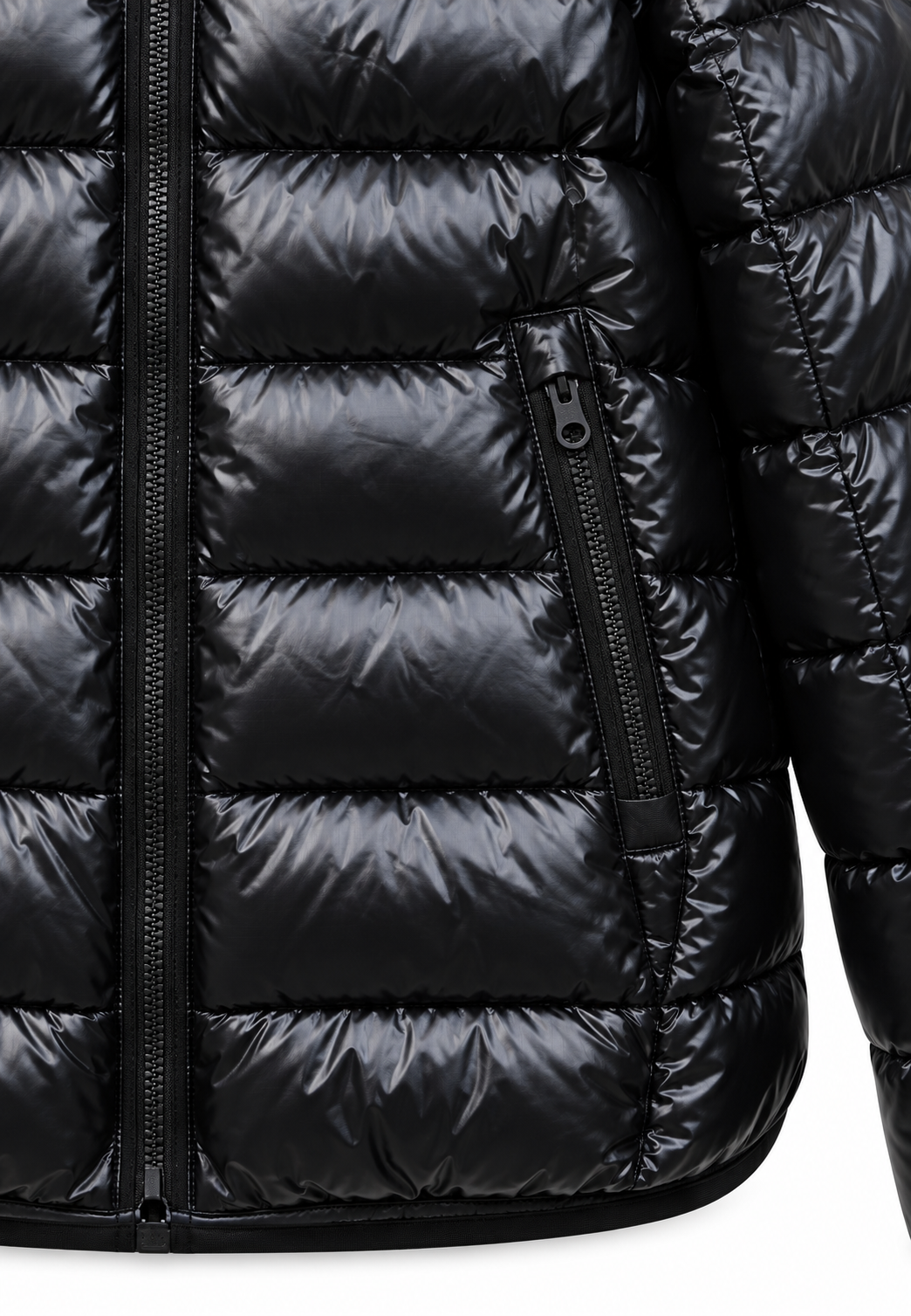 Blauer Ivory Junior Piumino Nero Lucido con Pelliccia Bambina