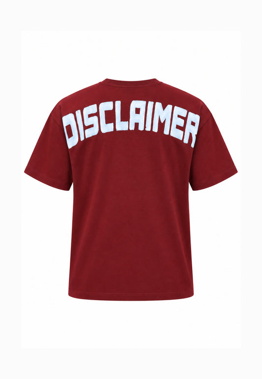 Disclaimer T SHIRT BORDEAUX A MEZZE MANICHE LOGO MAXI RETRO Bambini e ragazzi 26IDK59102.BORDEAUX_