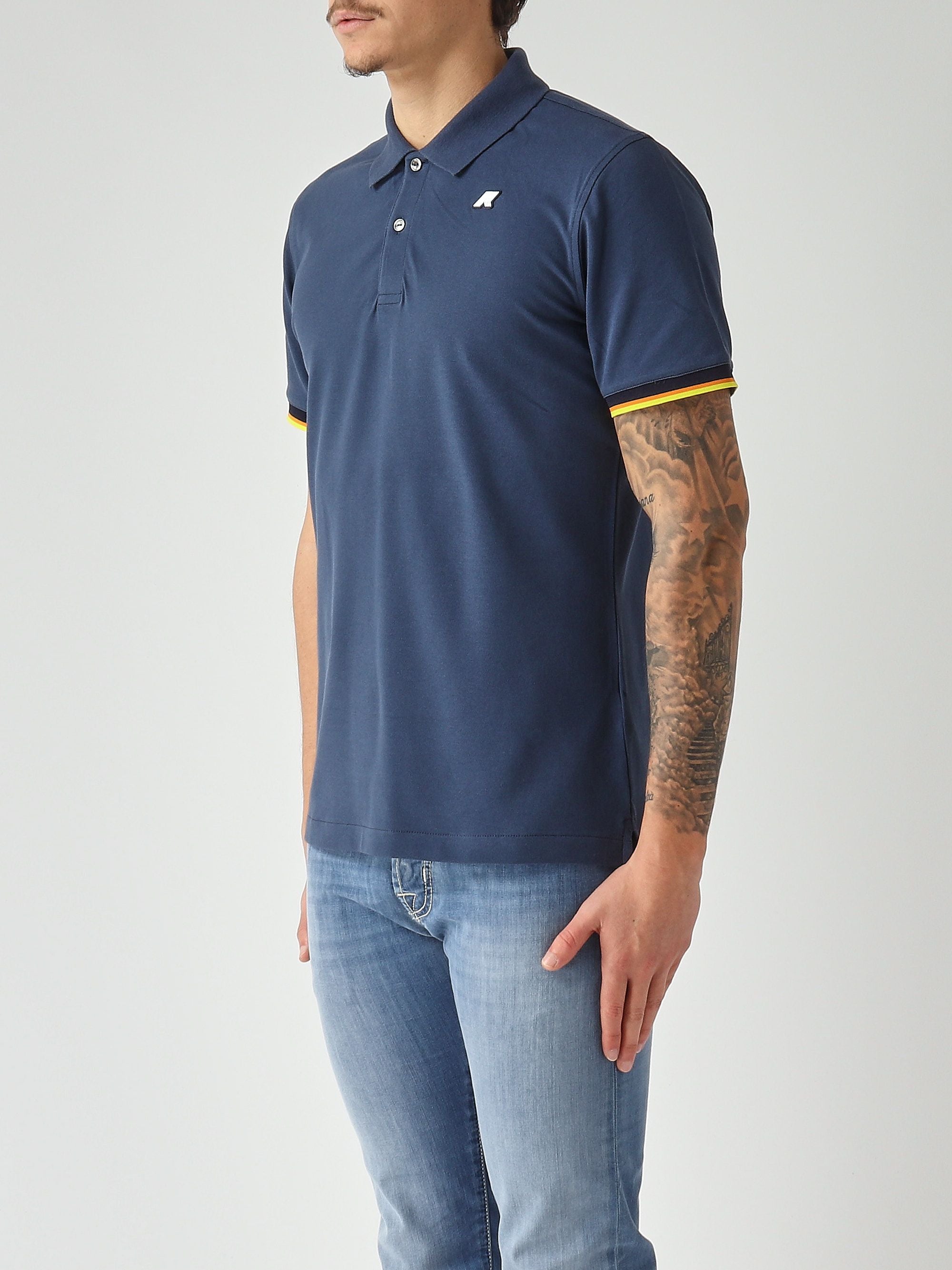K-Way Polo uomo Vincent in cotone stretch piquè