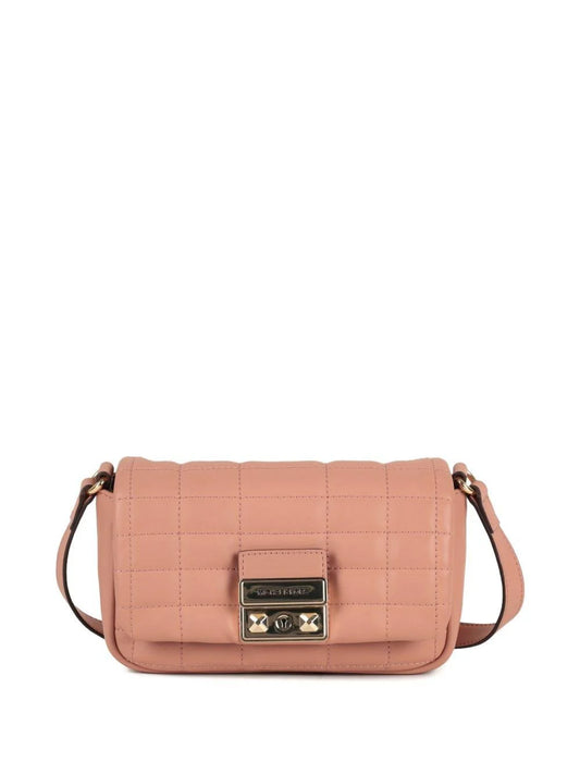 Borsa a spalla per bambina Michael Kors Kids rosa trapuntata con chiusura magnetica