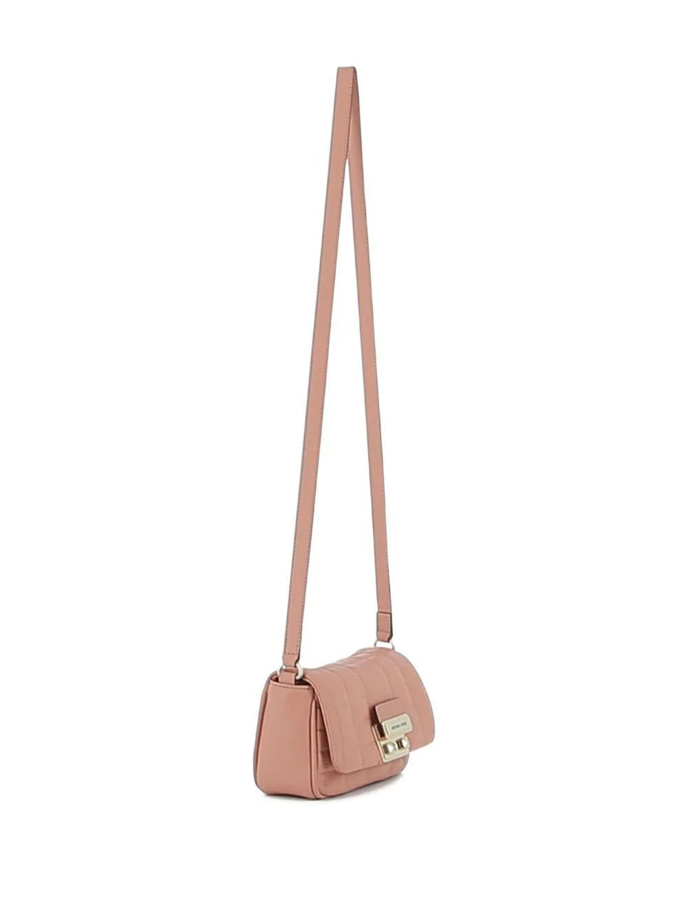 Borsa a spalla per bambina Michael Kors Kids rosa trapuntata con chiusura magnetica