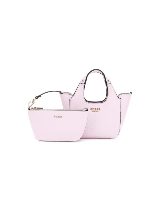 Guess borsa avorio donna a mano con tracolla mini logo sul davanti