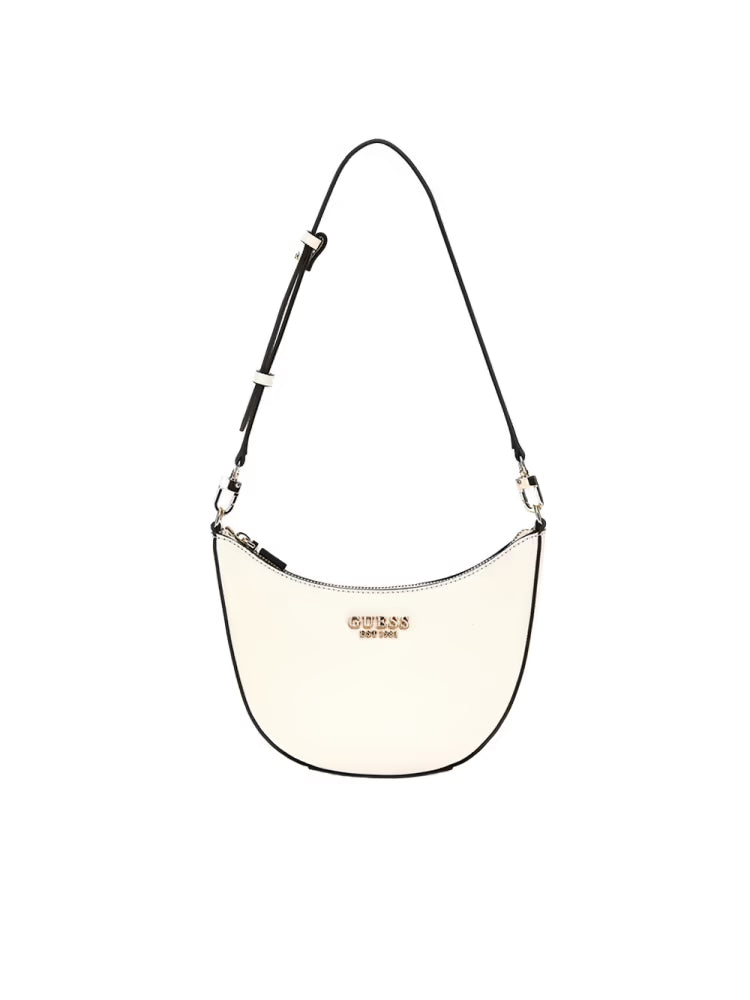 Guess borsa bianca donna a spalla logo sul davanti