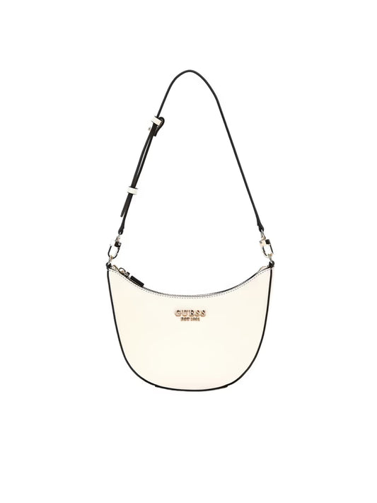 Guess borsa bianca donna a spalla logo sul davanti
