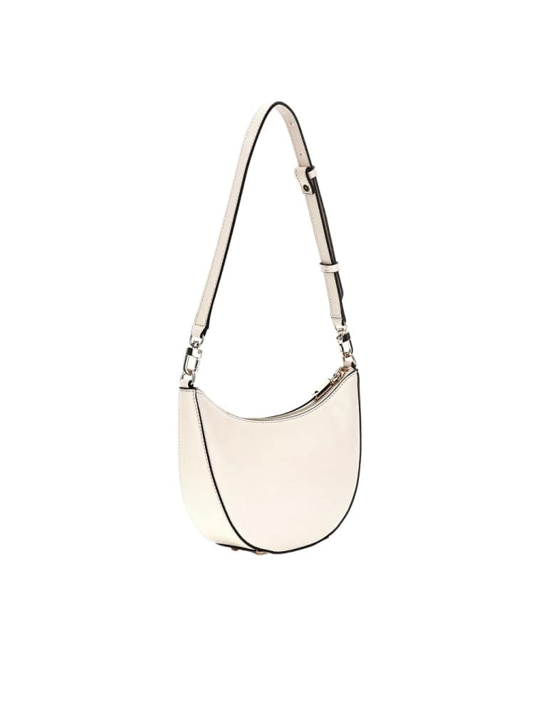 Guess borsa bianca donna a spalla logo sul davanti dettaglio logo