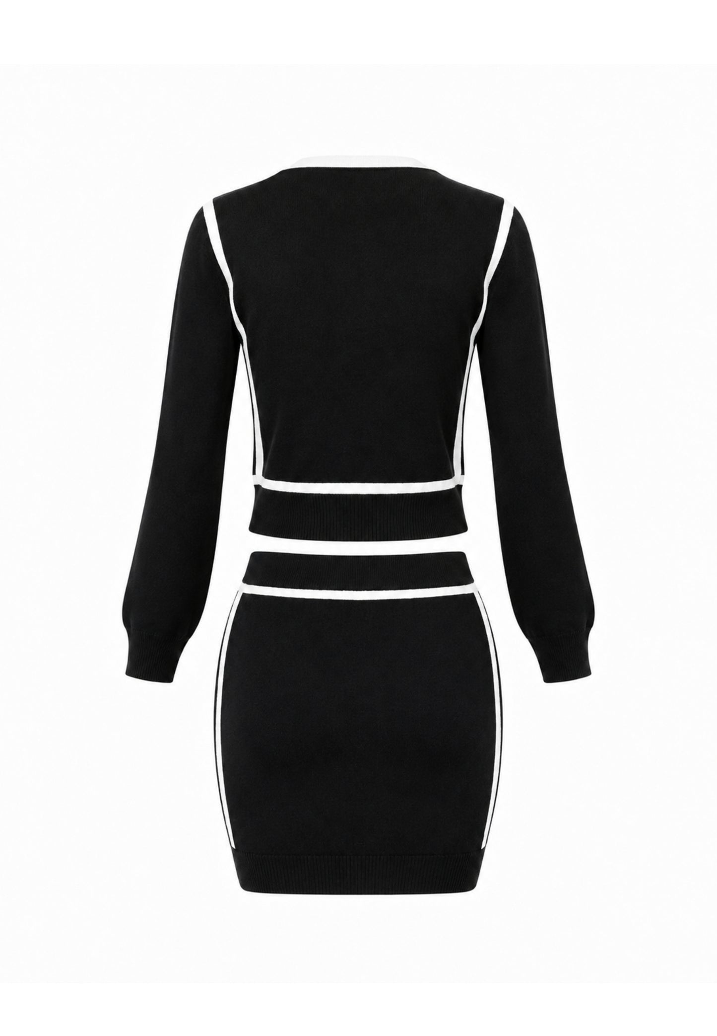 MARC ELLIS COMPLETO NERO E BIANCO CON MAGLIA A MANICA LUNGA E GONNA SLIM Bambine e ragazze JMJSW03558.NE_