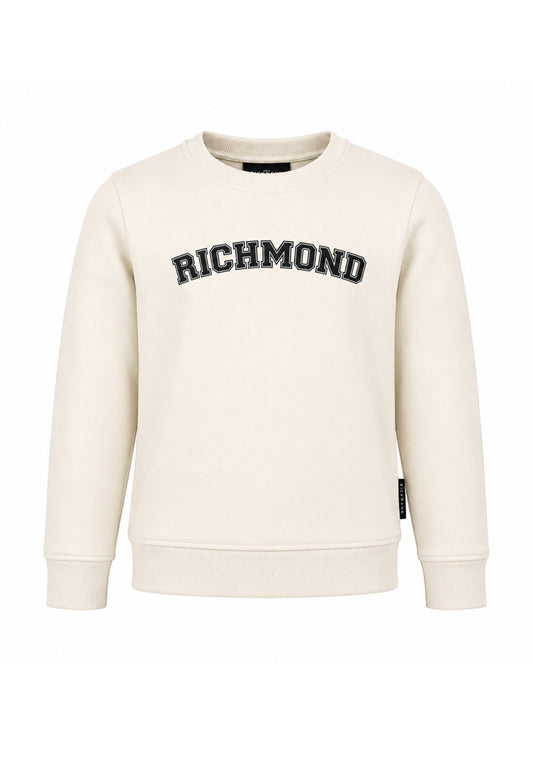 John Richmond felpa beige girocollo CON LOGO COLLEGE Bambini e ragazzi rba26175fe.beige_