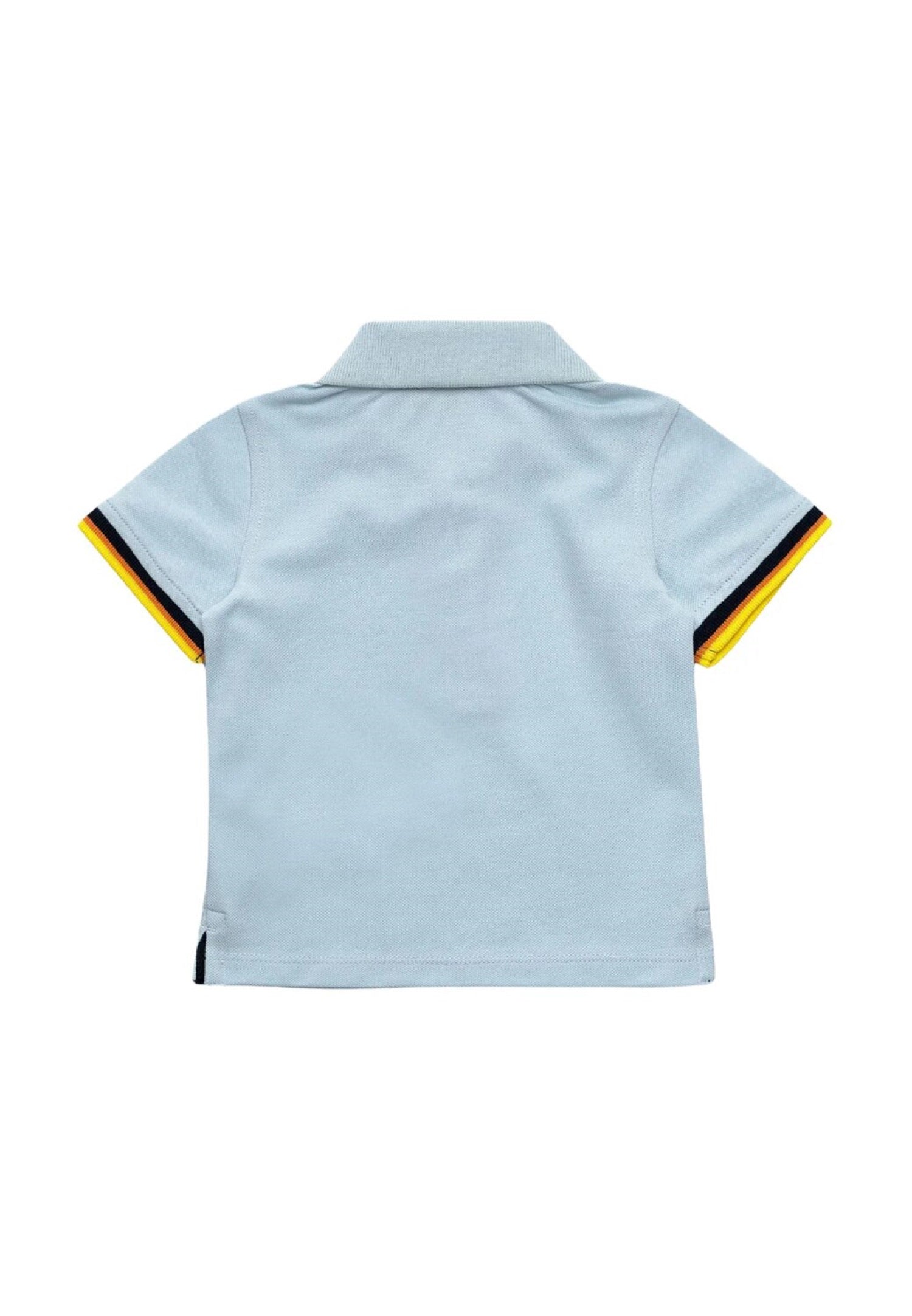 K-Way Polo Celeste Neonato Baby Newborn Manica Corta Logo | CammarataMode