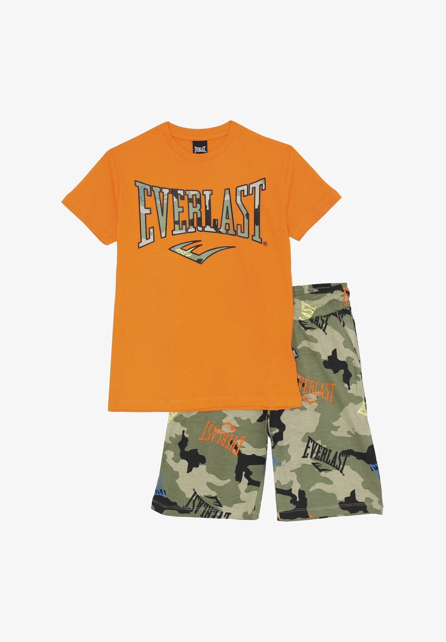 Everlast Completo t-shirt e bermuda Bambino arancione 8-16 anni camouflage | CammarataMode