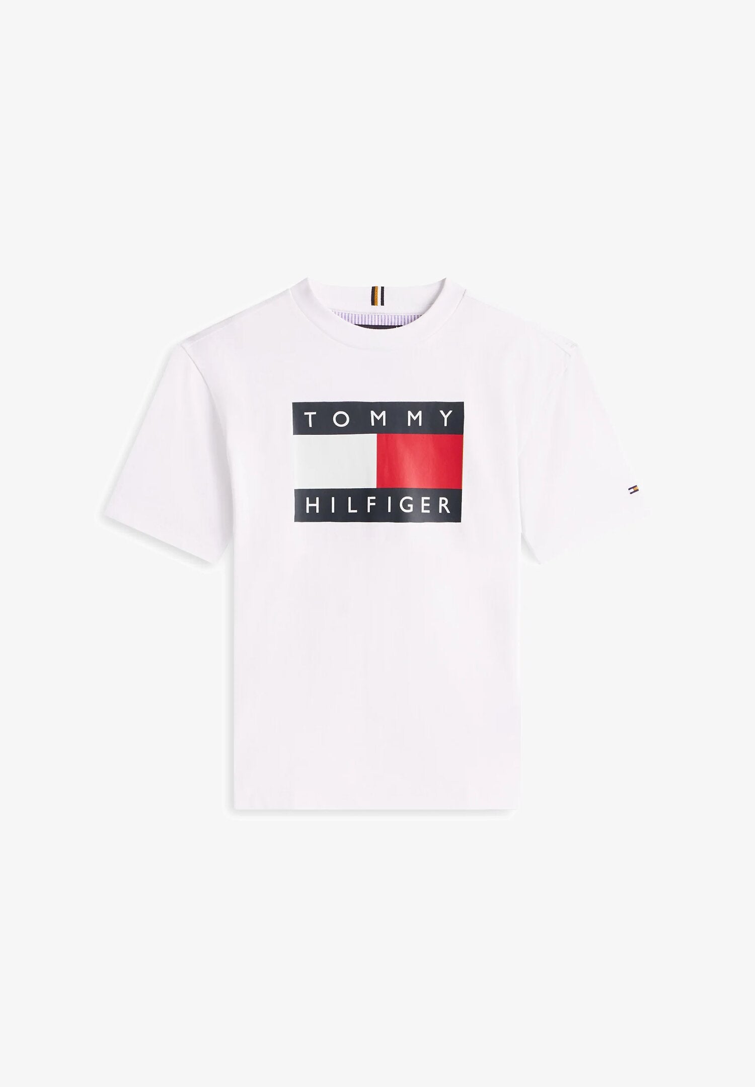 Tommy Hilfiger Tshirt Bianco Bambino Girocollo Quotidiano In Cotone KB0KB1034