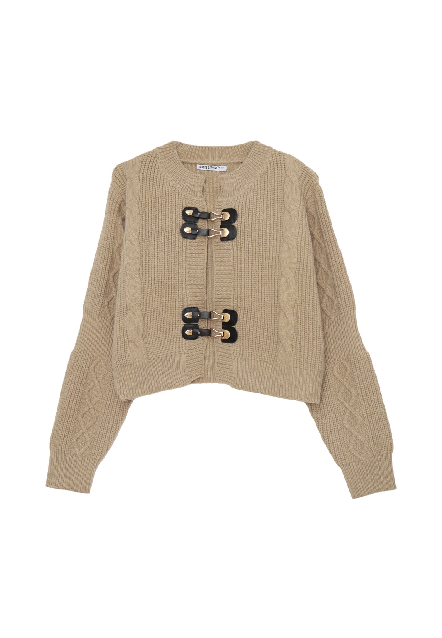 Monte Cervino Maglione Beige Donna In Lana Girocollo Elegante AI25