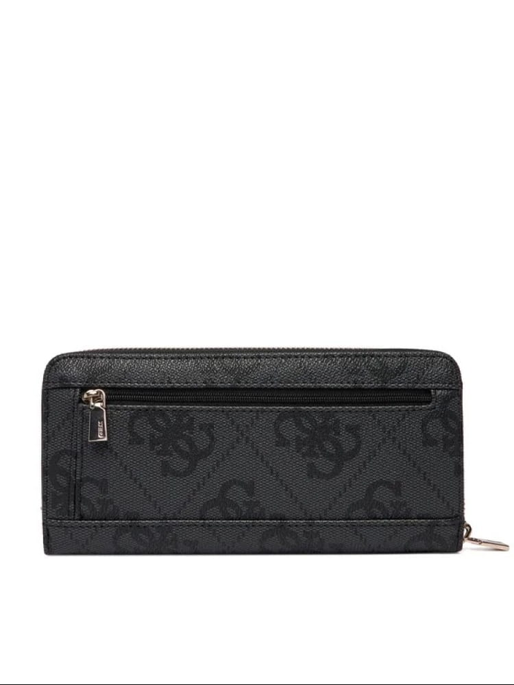 Guess portafoglio nero donna logo all over