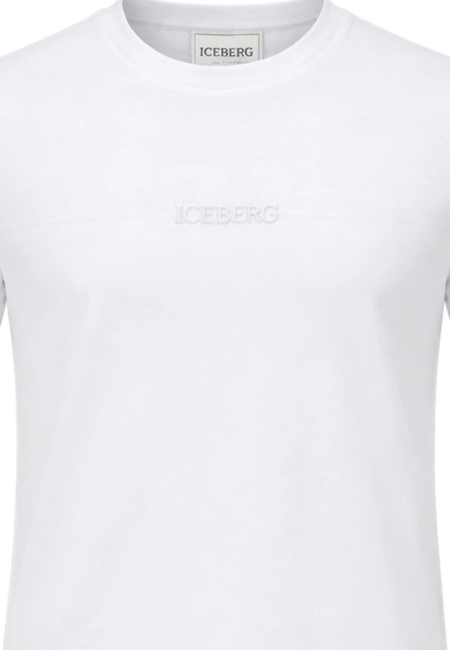Icebergs Tshirt Bianca Con Logo Ricamato Centrale Bambino TSICE6114J_