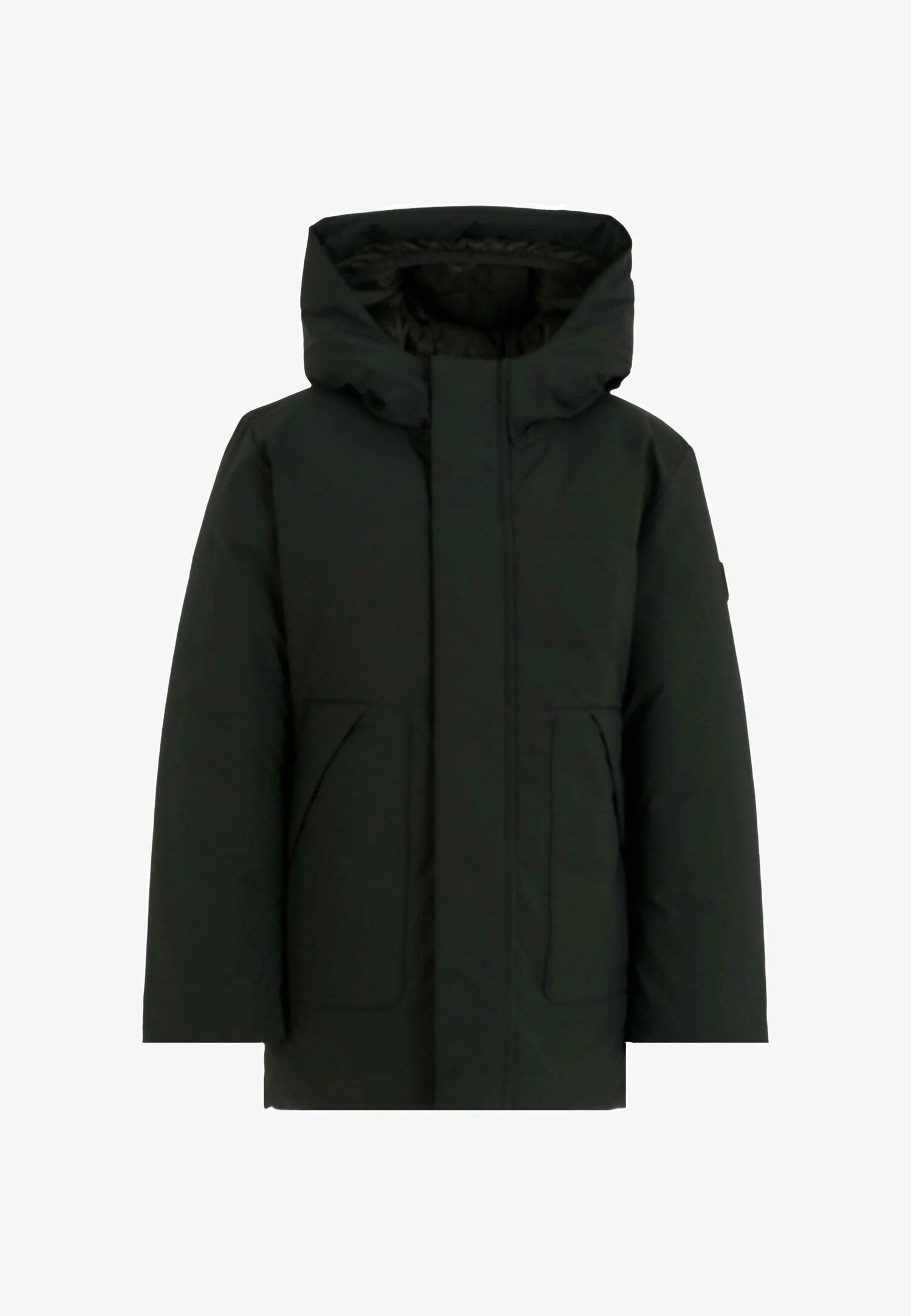 Save The Duck Giubbotto Bambino Nero In Tessuto Con Cappuccio Elegante AI25