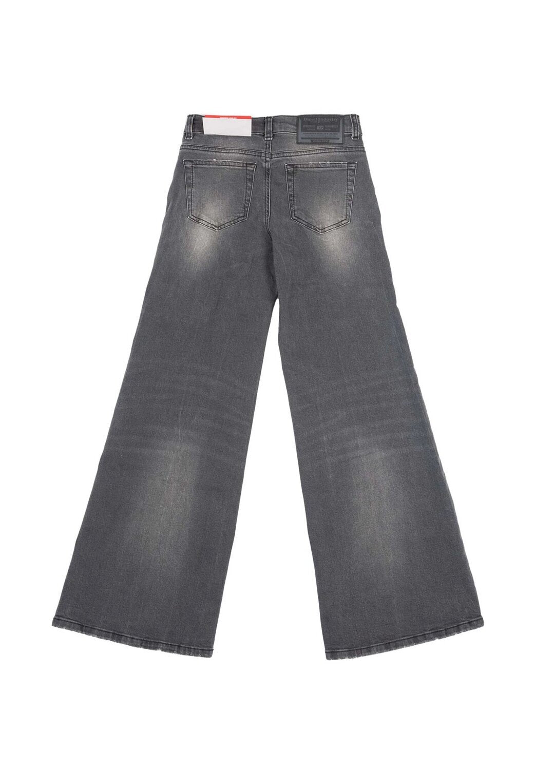 Diesel jeans a zampa bambina ragazza neri cotone elasticizzato