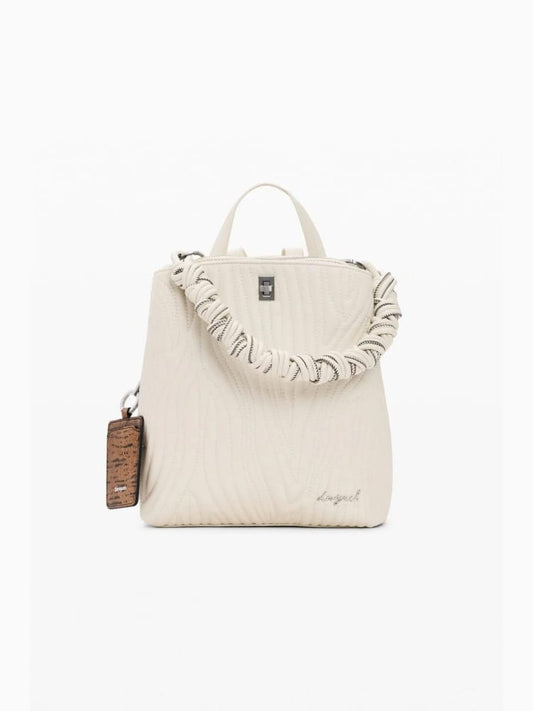 Desigual borsa zaino helium sumy mini in ecopelle panna