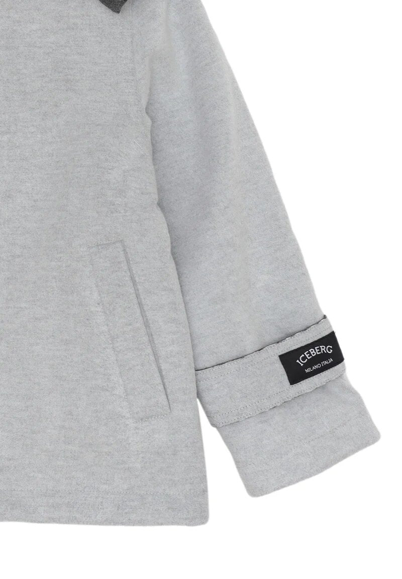 Iceberg Giubbotto Grigio Bambino In Viscosa Con Cappuccio | Stile Elegante AI25 | CammarataMode