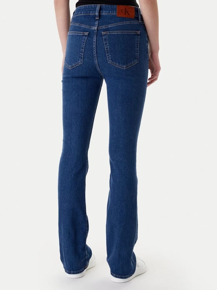 Calvin Klein pantalone in denim scuro donna mini logo