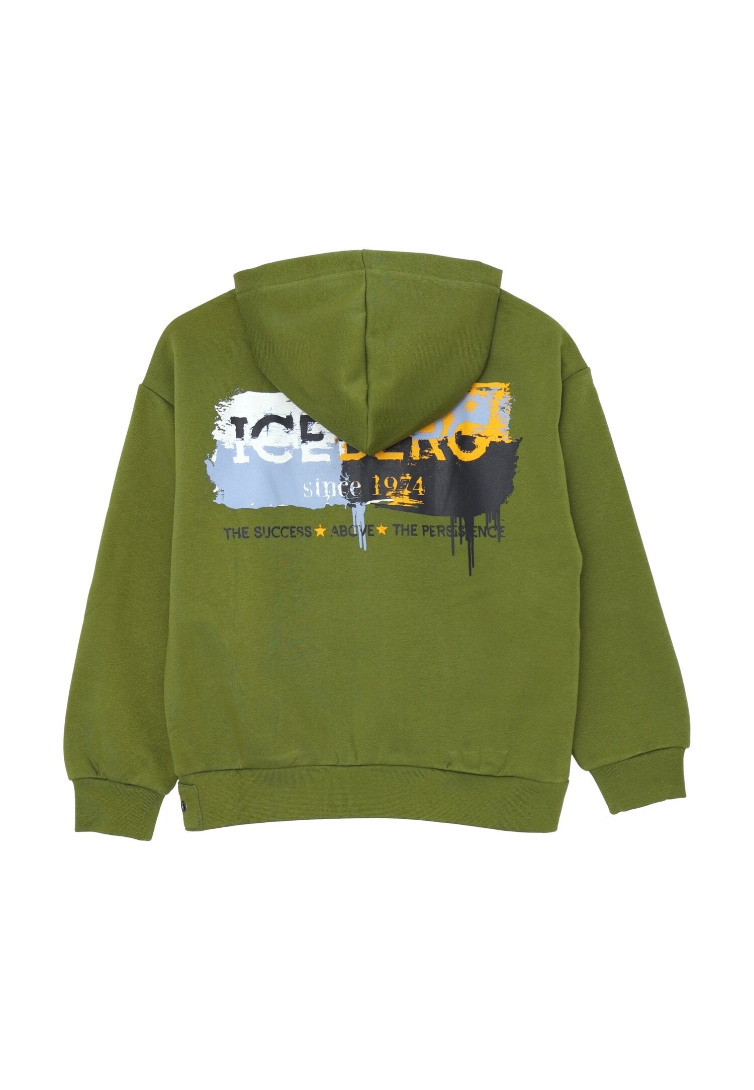 Iceberg Felpa Verde Bambino In Cotone Con Cappuccio | Stile Sportivo AI25 | CammarataMode