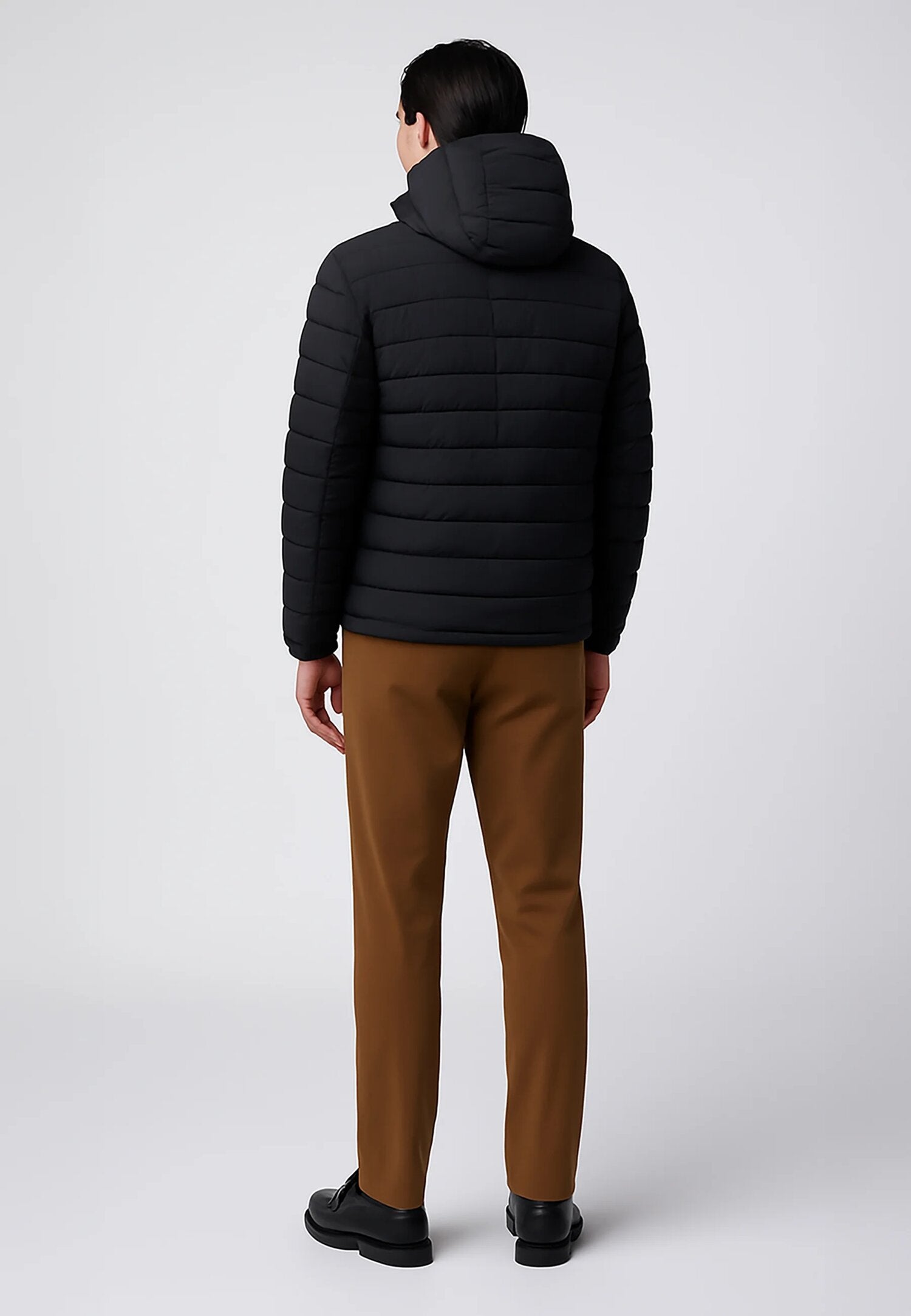 Refrigiwear Giiubotto Nero Uomo Bomber In Nylon Con Cappuccio Quotidiano AI25