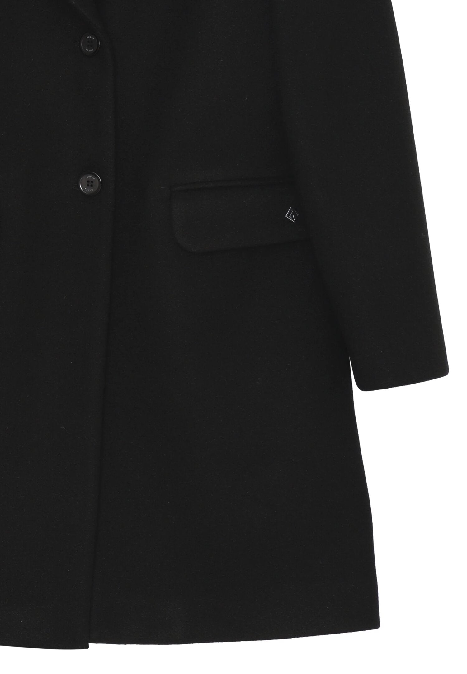 Kocca cappotto corto nero bambina e ragazza elegante invernale