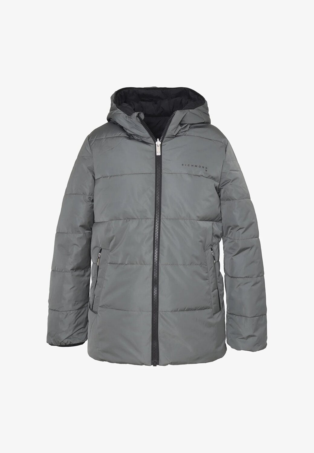 John Richmond Cappotto Reversibile Uomo Verde Militare/Nero – Piumino Invernale