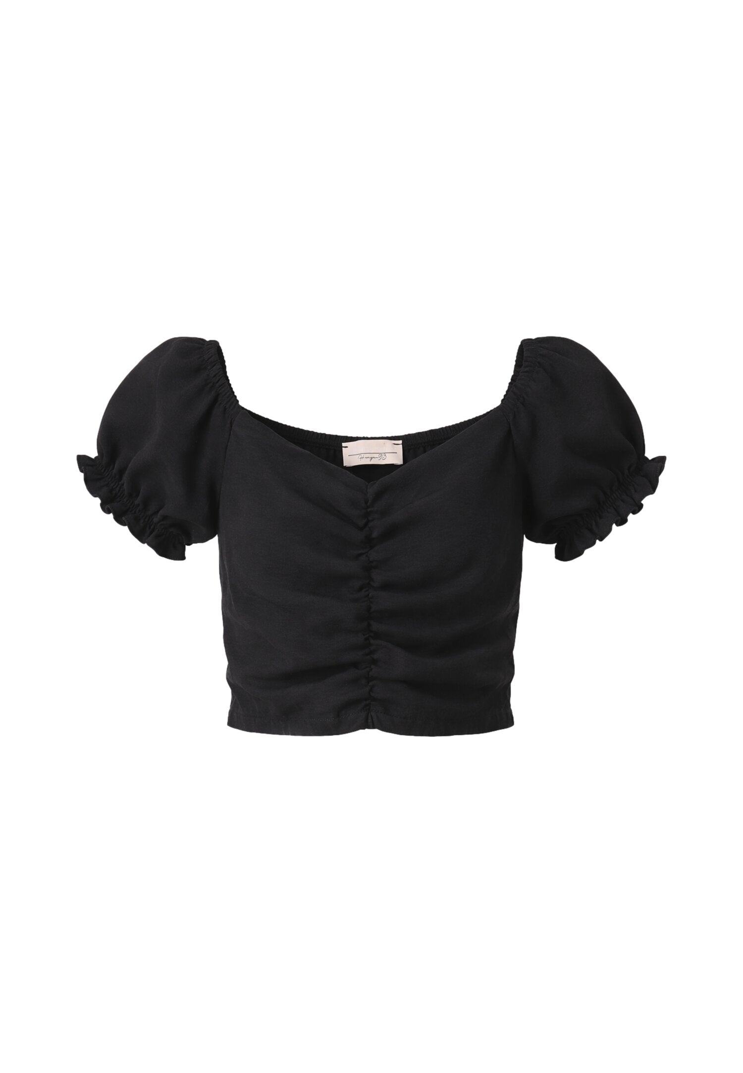 Mon Saurire Completo Top Crop e Pantalone Nero Bambina M1321J+M1324J_