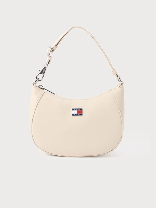 Tommy Jeans borsa crema donna logo sul davanti | Misure: 22 x 26 x 12 cm
