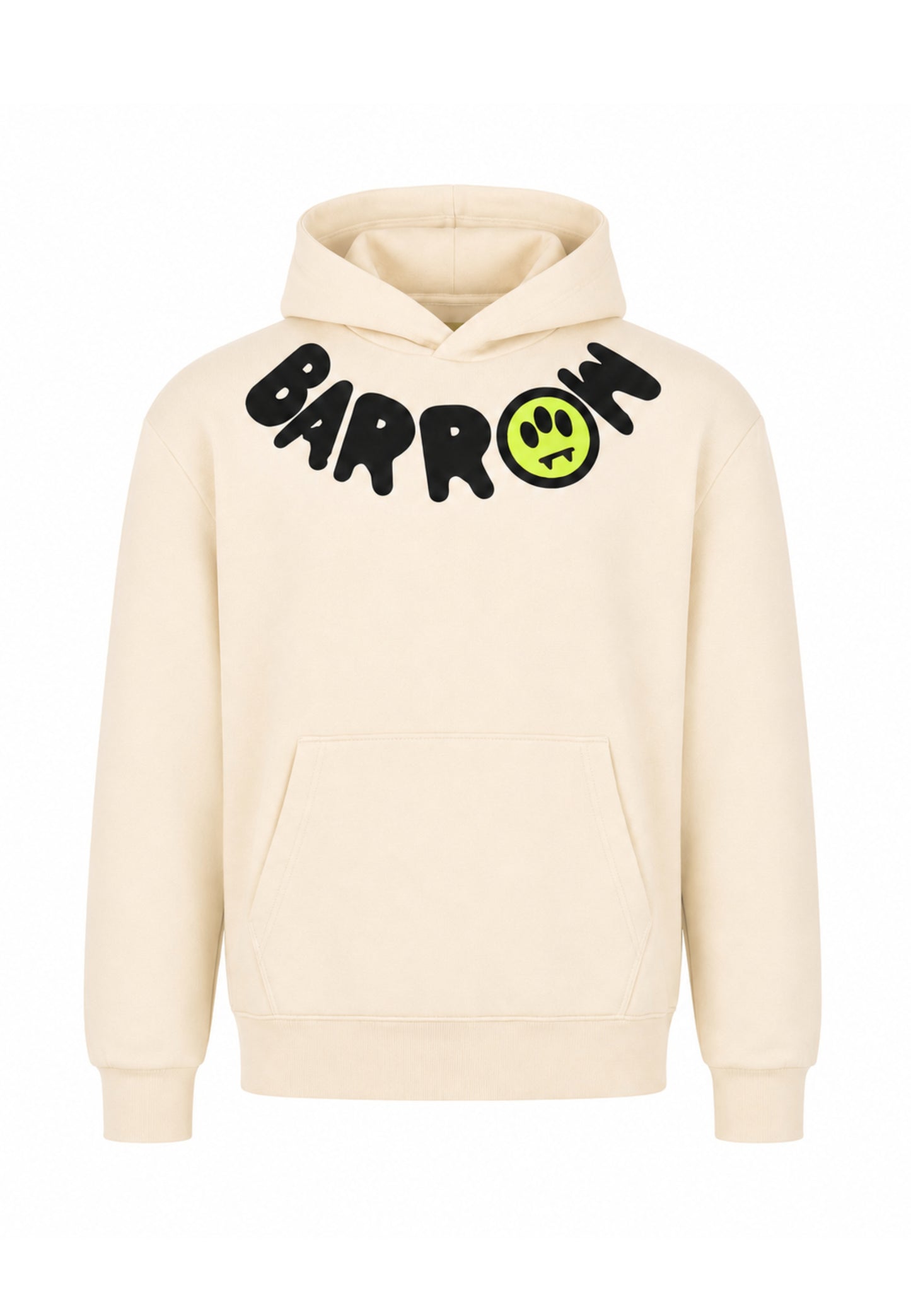 BARROW FELPA PANNA CON CAPPUCCIO con logo sul collo Bambini e ragazzi F6BKJUHS038.PANNA_