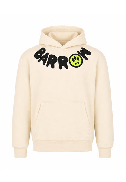 BARROW FELPA PANNA CON CAPPUCCIO con logo sul collo Bambini e ragazzi F6BKJUHS038.PANNA_